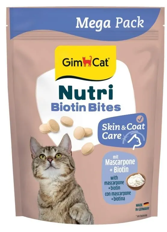 Gimcat Nutri Biyotinli Mascarpone Cilt ve Tüy Bakımı Peynirli Kedi Ödülü 425 gr  Mega Boy