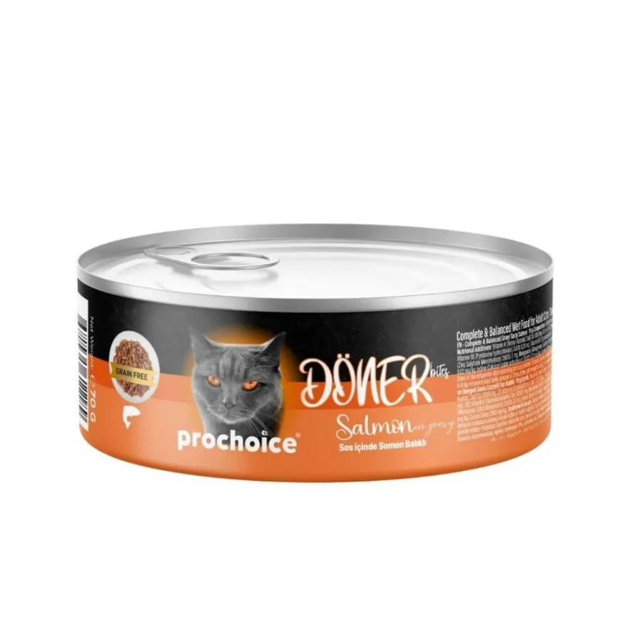 Prochoice Döner Bites Somonlu Yetişkin Kedi Konservesi 70 GR