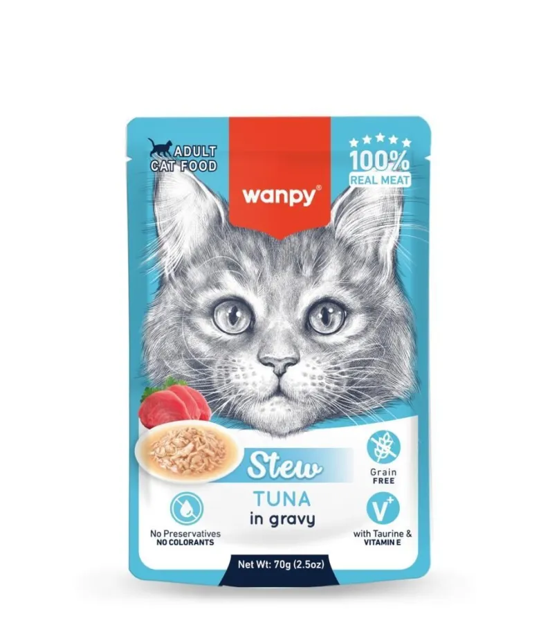 Wanpy Stew Pouch Ton Balıklı Yaş Kedi Maması 70g