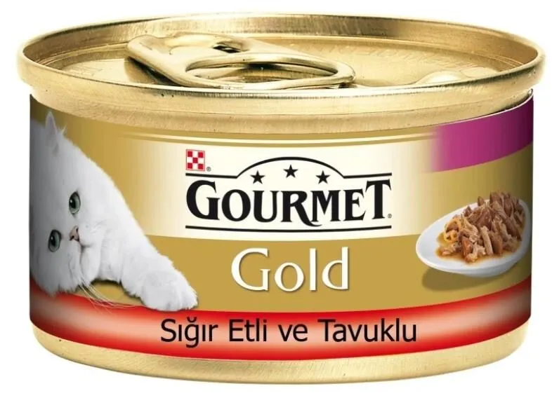 Gourmet Gold Sığır Etli Ve Tavuklu Kedi Konservesi 85 Gr
