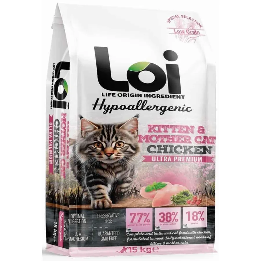 Loi Hipoalerjenik Tavuklu Yavru Kedi Maması 15 Kg