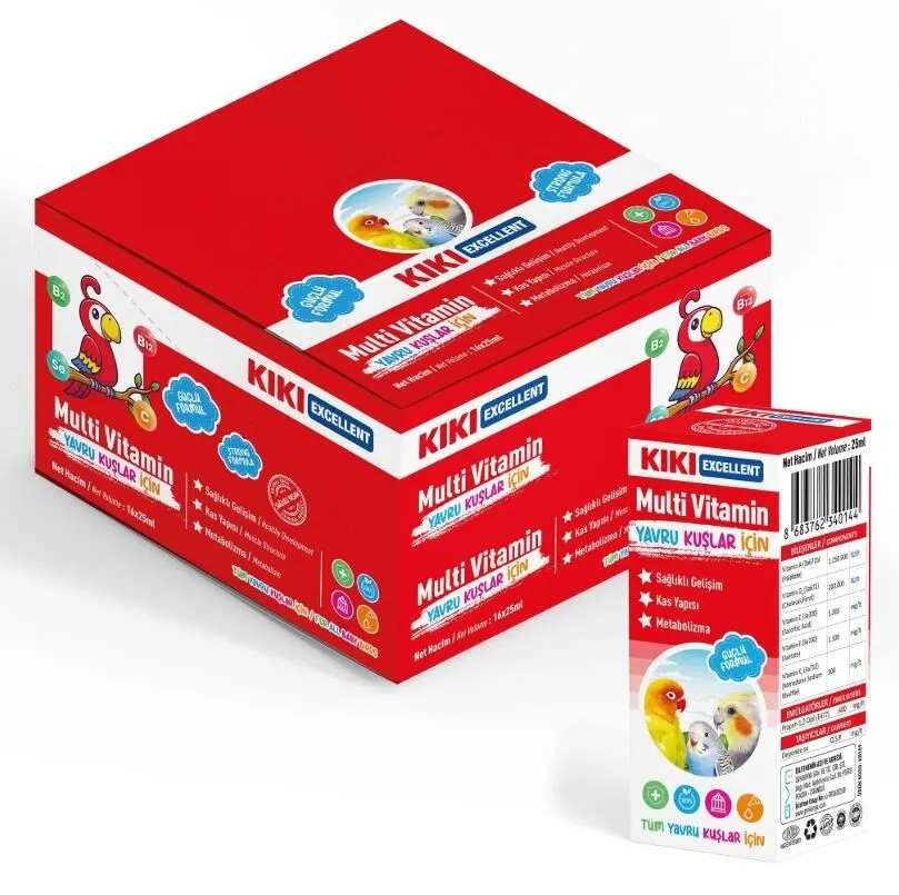 Kiki Excellent Kuş Yavru Kuşlar İçin Multi Vitamin 25 ml