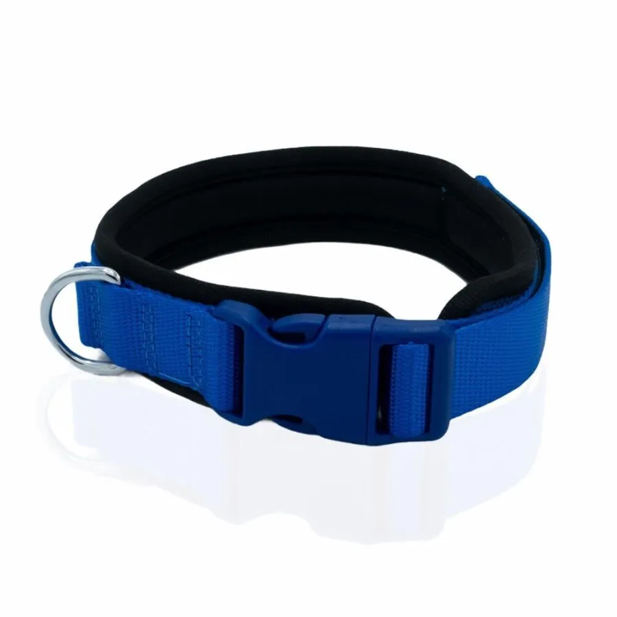 Doggie Havalı Dokumadan El Yapımı Köpek Boyun Tasması 2x35-45cm - Royal Mavi