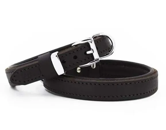 Doggie Yağlı Deri Boyun Tasması Yağlıkahve 2X30-35Cm