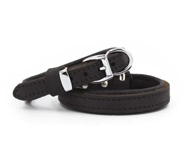 Doggie Yağlı Deri Boyun Tasması Yağlıkahve 1,5X20-25Cm