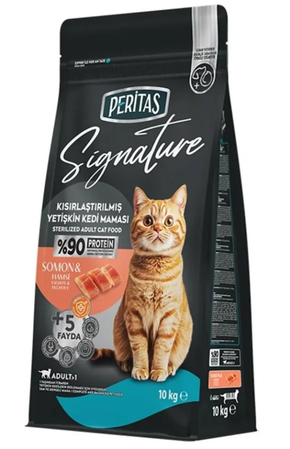 Peritas Signature Somonlu Kısırlaştırılmış Yetişkin Kedi Maması 10 kg