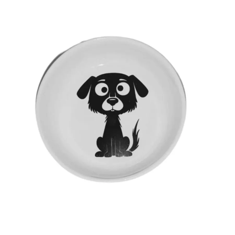 Raccoon Köpek Figürlü Seramik Mama ve Su Kabı 250 Ml
