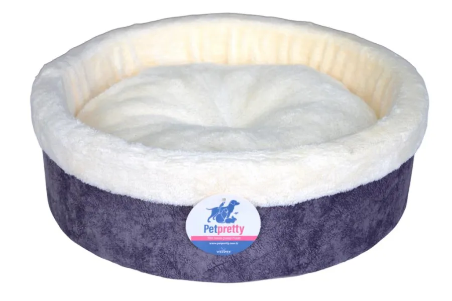 PetPretty Spesiyal Simit Köpek Yatağı 46 Cm Gri