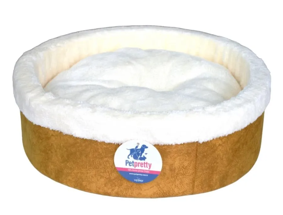 PetPretty Spesiyal Simit Köpek Yatağı 46 Cm Hardal