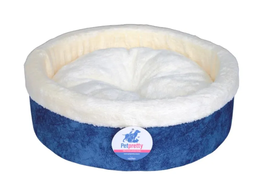 PetPretty Spesiyal Simit Köpek Yatağı 46 Cm Mavi