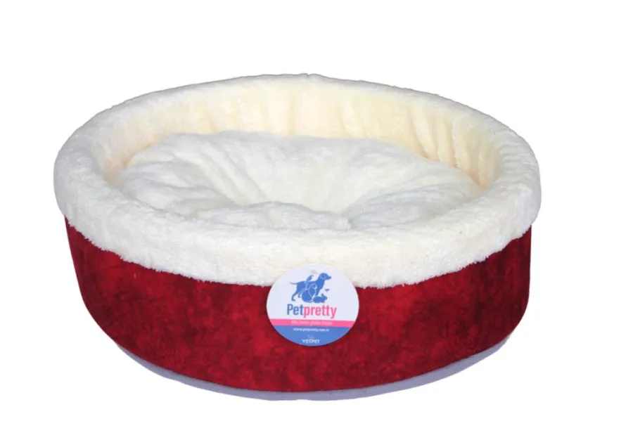 PetPretty Spesiyal Simit Köpek Yatağı 46 Cm Kırmızı