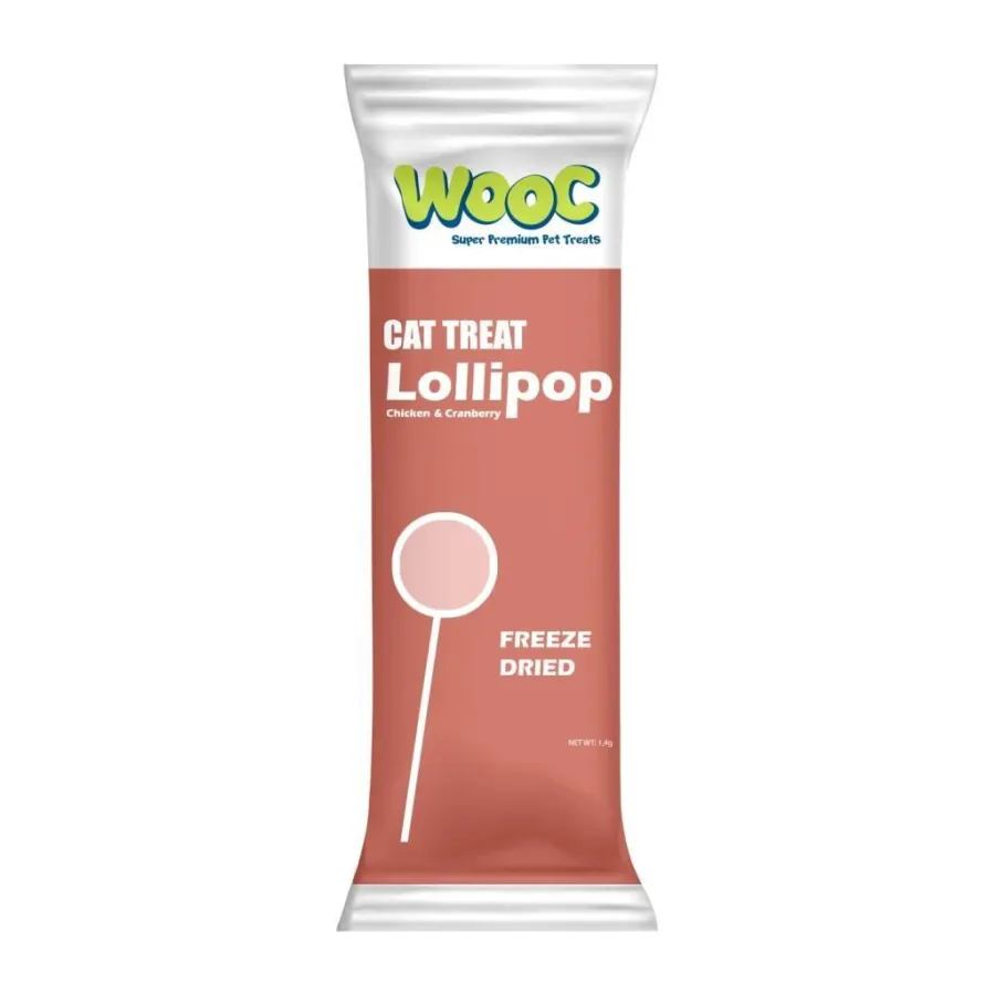 Wooc Lolipop Tavuk ve Kızılcıklı Kedi Ödülü 1.4 Gr