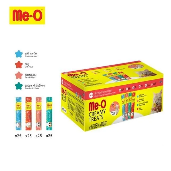 Me-O Creamy Treats Karışık Kedi Ödülü 15gr 100lü