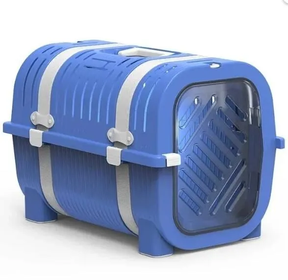 Innocozy Lacivert Bej Kedi Köpek Taşıma Çantası 33x51x36cm