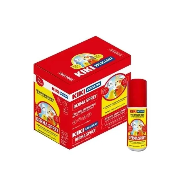 Kiki Excellent Derma Sprey Kuşlar için Tüy Bakım Spreyi 150 Ml