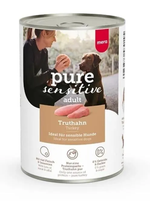 Mera Pure Sensitive Adult Hindili Yetişkin Köpek Konservesi 400 Gr