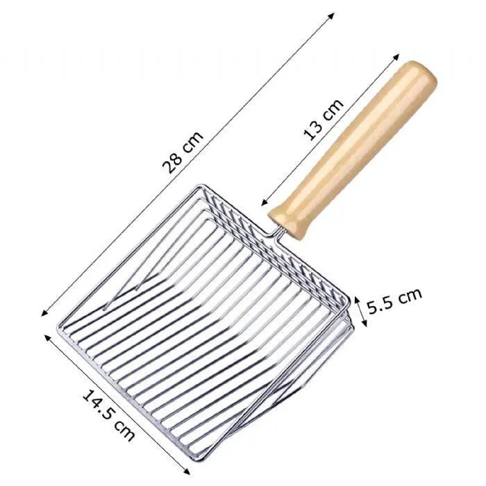 MadPet Ahşap Saplı Metal Kum Temizleme Küreği