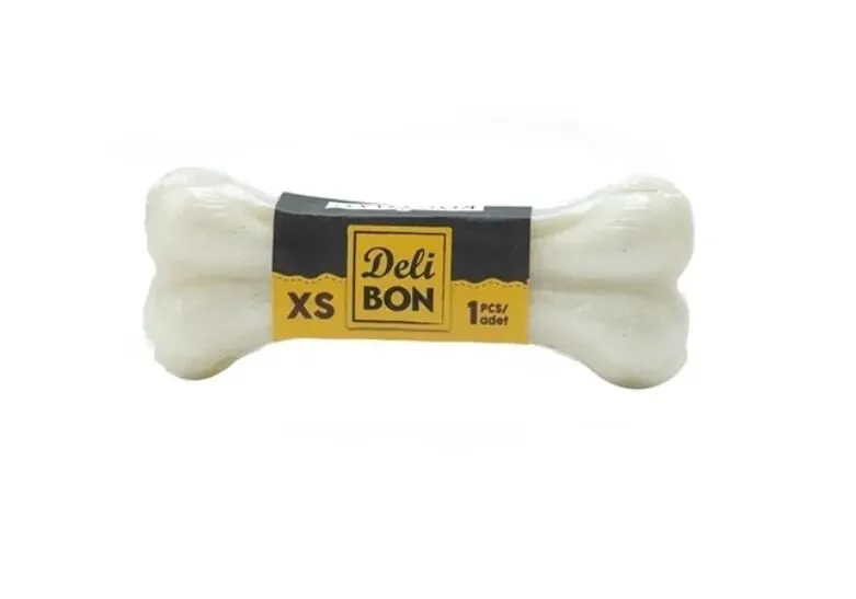 Delibon Deri Pres Kemik 7Cm Xs Boy Vakumlu Beyaz