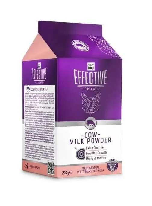 Delibon Effective Kedi Takviye İnek Süt Tozu 200 GR