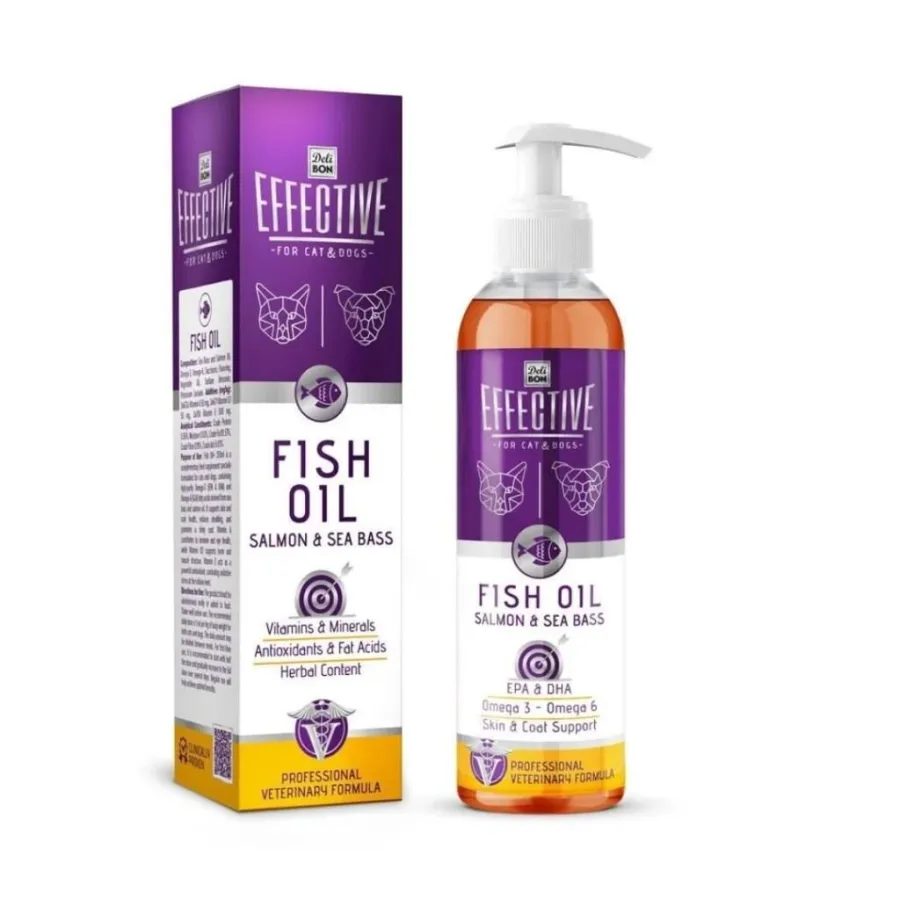 Delibon Effective Kedi Ve Köpek Takviye Somon Yağı 250 ML