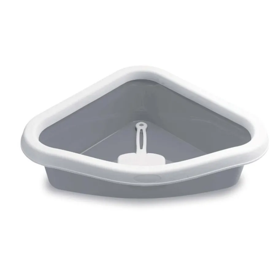 Stefanplast Sprınt Corner Beyaz/gri Kedi Tuvaleti 56x40x14cm