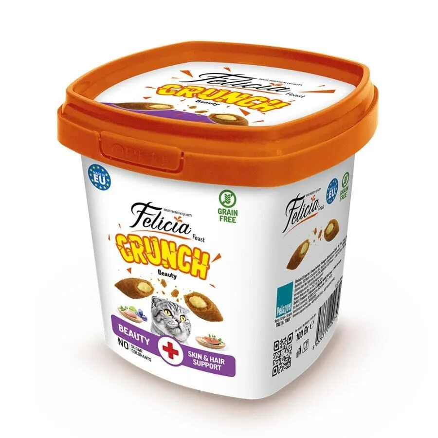Felicia Beauty Crunch Tavuklu Somonlu Kedi Ödül Maması 100 gr