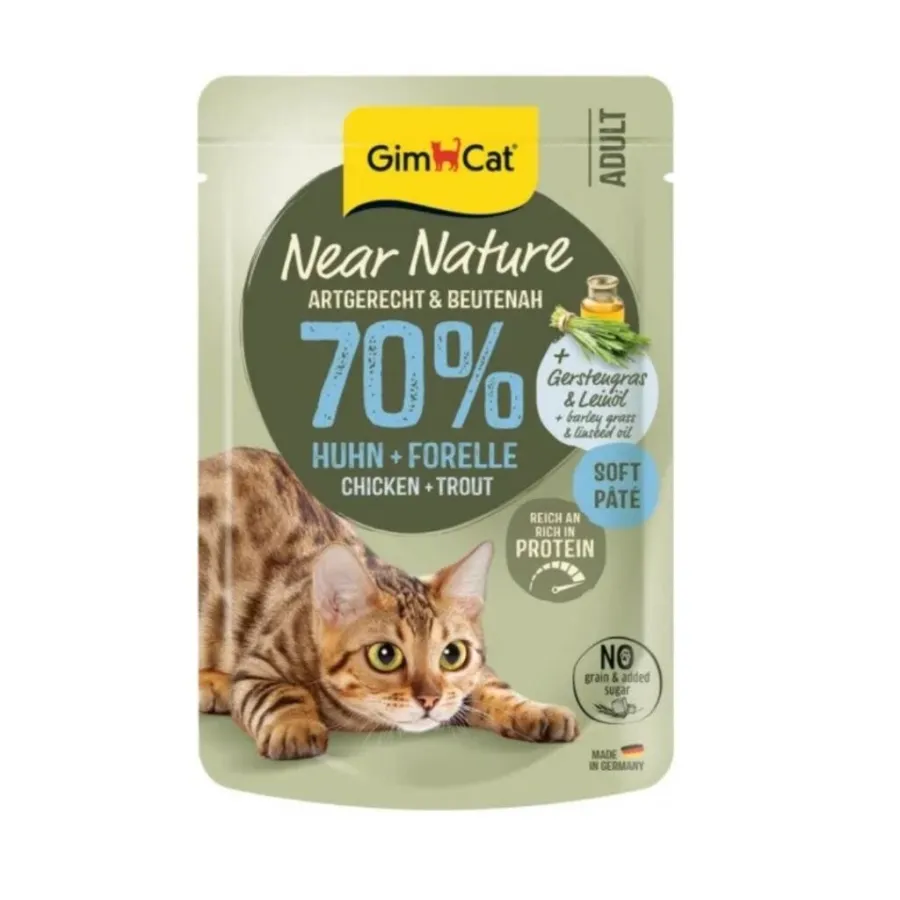 Gimcat Near Nature Tavuklu Alabalıklı Kedi Yaş Maması 85 Gr