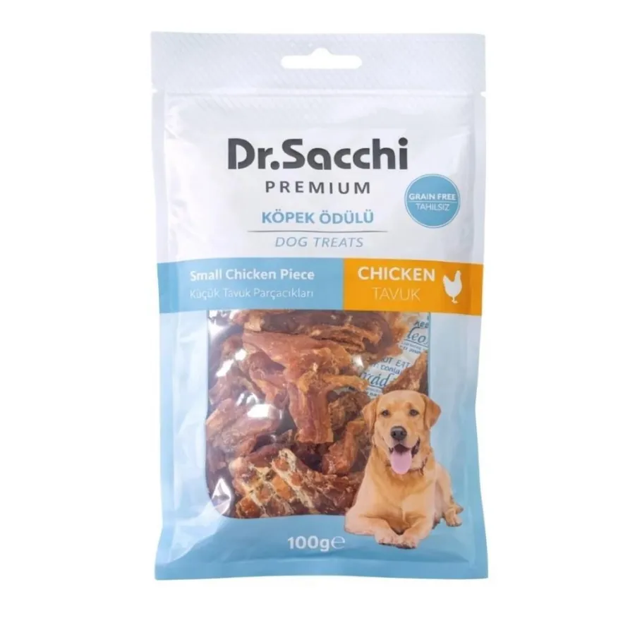 Dr.Sacchi Küçük Tavuk Parçacıklı Köpek Ödülü 100 Gr