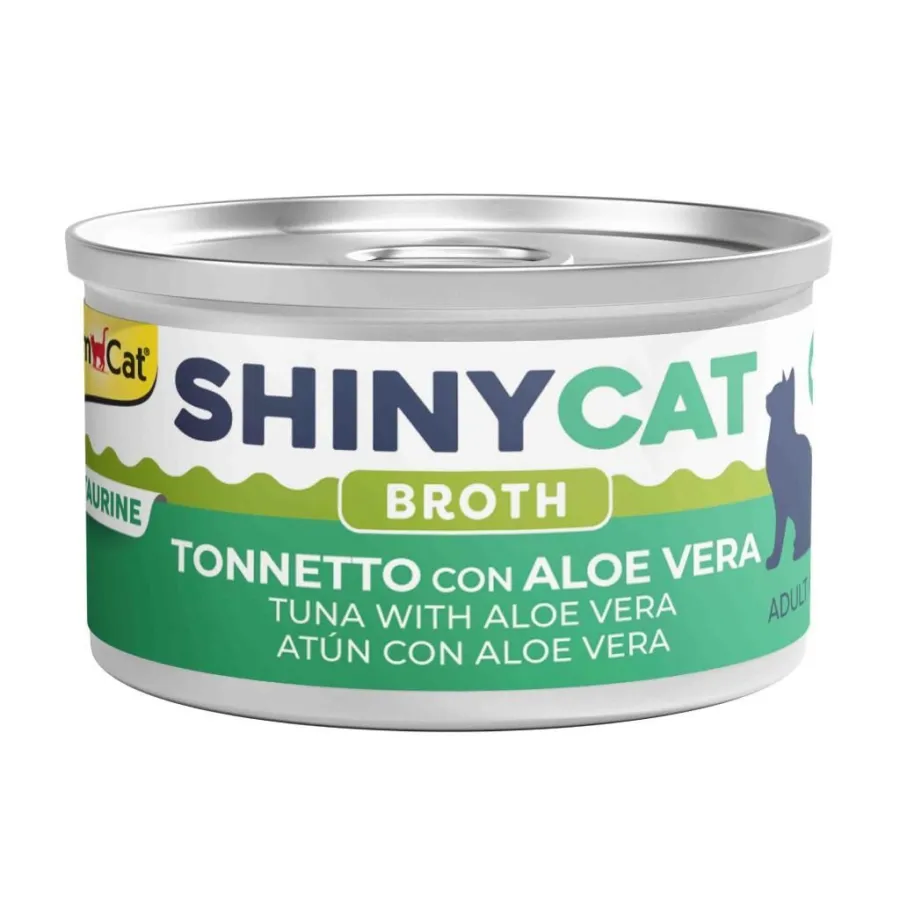Gimcat Shinycat Broth Ton Balıklı ve Aloe Veralı Kedi Konservesi 70 gr