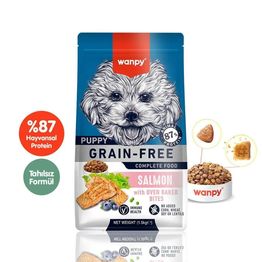 Wanpy Tahılsız Somonlu Yavru Köpek  Maması 1,5 Kg