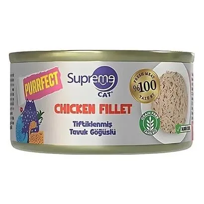 Supreme Cat Premium Tavuk Göğüslü Tiftiklenmiş Yetişkin Kedi Konservesi 70 Gr