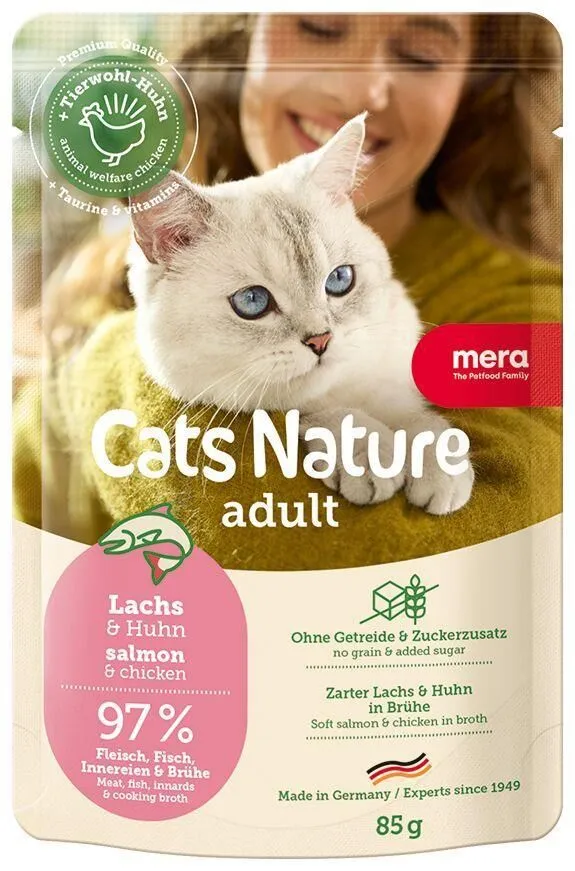 Mera Cats Nature Somonlu Yetişkin Kedi Yaş Maması 85 Gr