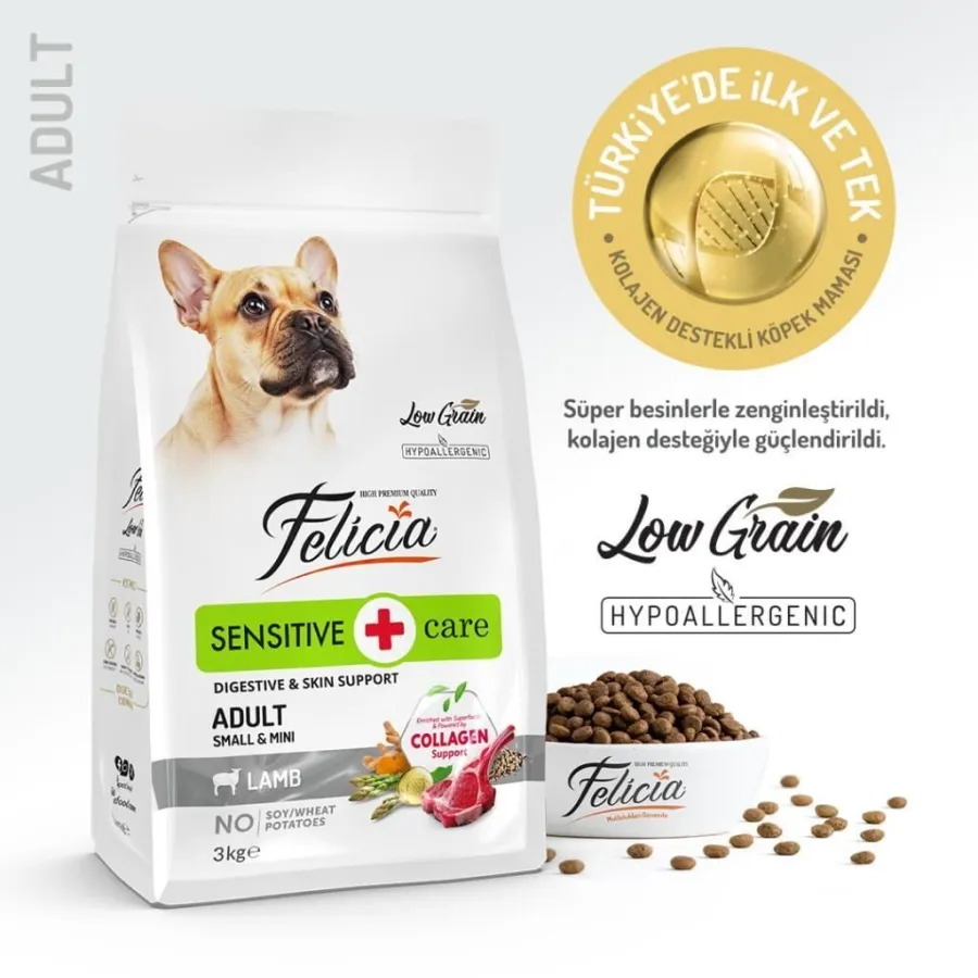 Felicia Küçük ve Orta Irk Kuzulu Yetişkin Köpek Maması 3 kg