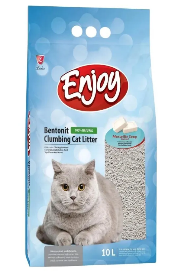 Enjoy Sabun Kokulu Kedi Kumu 10 Lt (İnce)