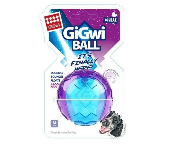 Gigwi Ball Sert Top 6 Cm Şeffaf Renkli Köpek Oyuncağı