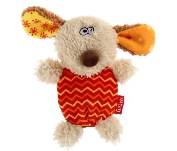 Gigwi Plush Friendz Sesli Fare Gri Kırmızı Peluş Kedi Köpek Oyuncağı