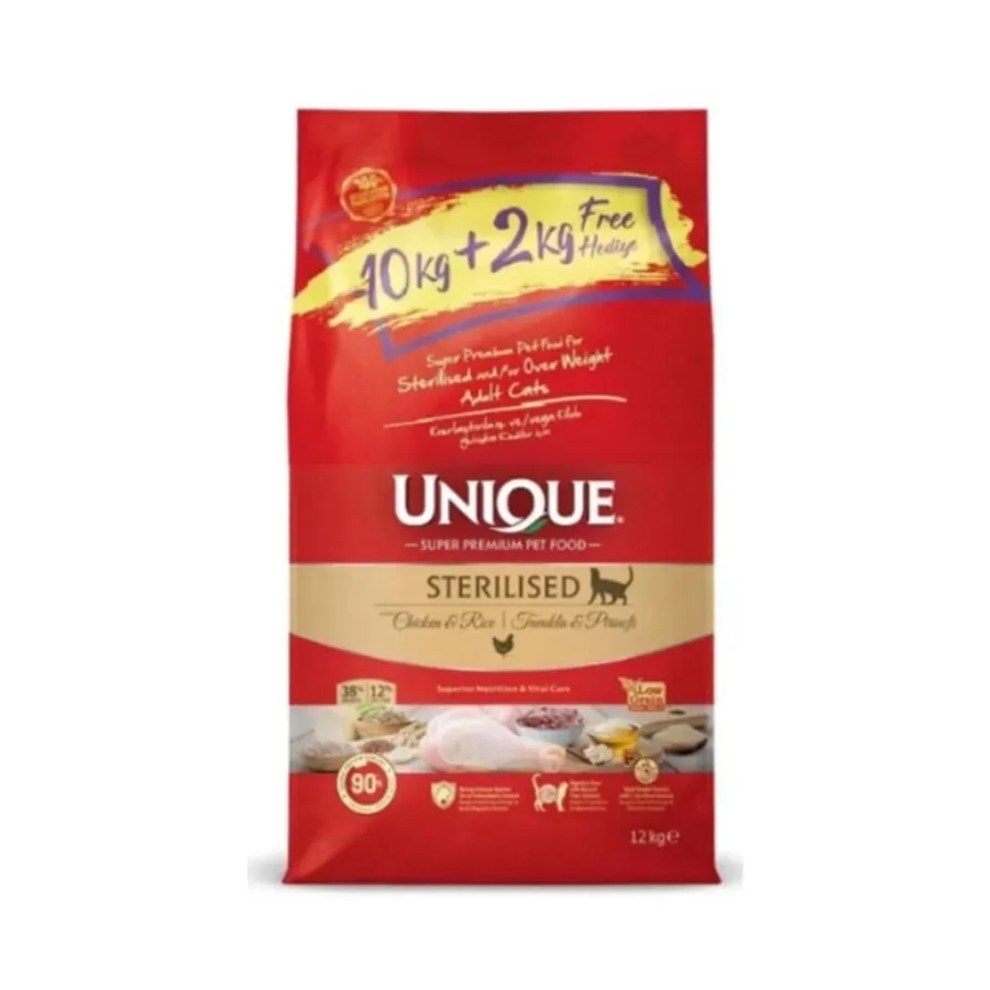 Unique Düşük Tahıllı Tavuklu Sterilised Kedi Maması 10+2 Kg