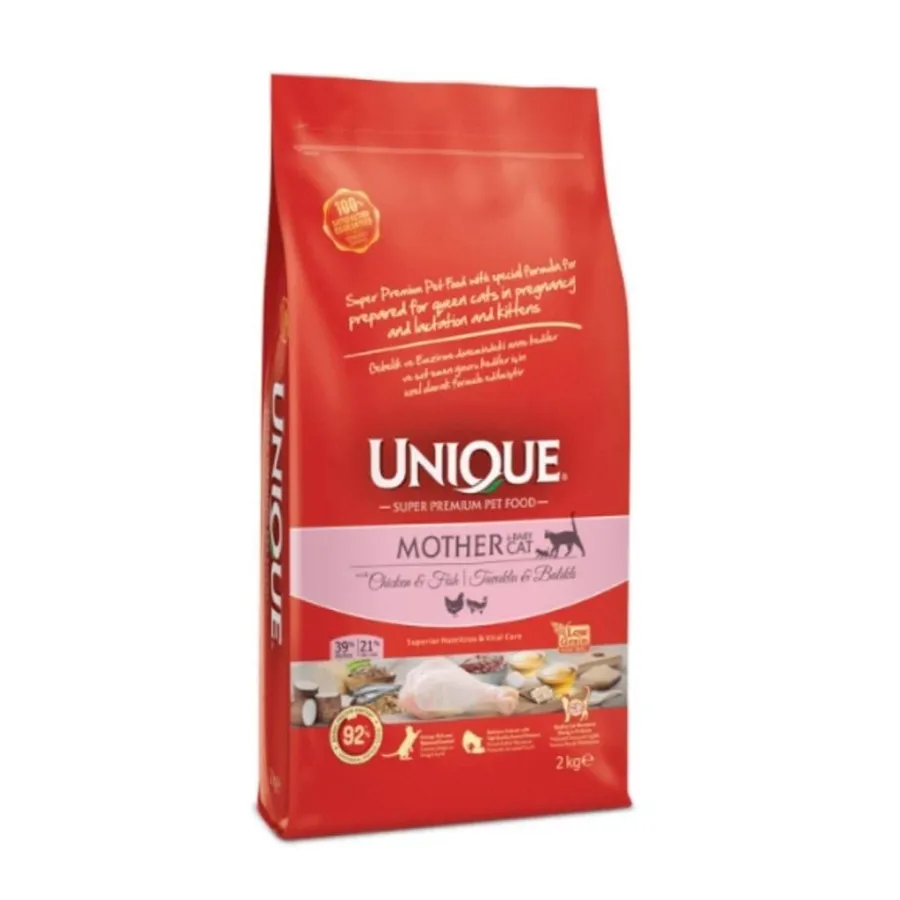 Unique Mother and Baby Cat Düşük Tahıllı Tavuklu ve Balıklı Kedi Maması 2 Kg
