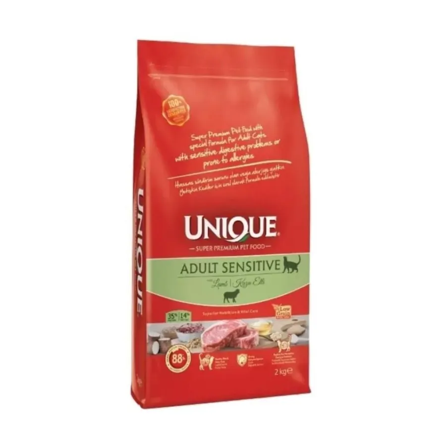 Unique Kuzulu Sensitive Düşük Tahıllı Yetişkin Kedi Maması 2 Kg