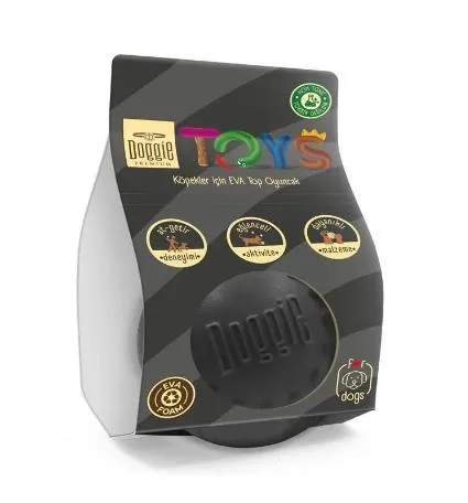 Doggie Eva Siyah Top Köpek Oyuncağı 7cm