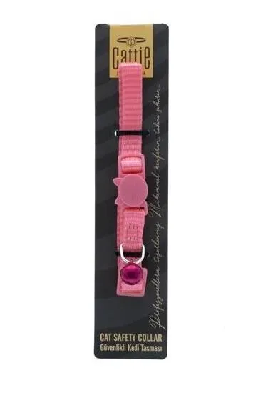 Cattie Güvenlik Tokalı Kedi Boyun Tasması Pembe 1X15-25Cm