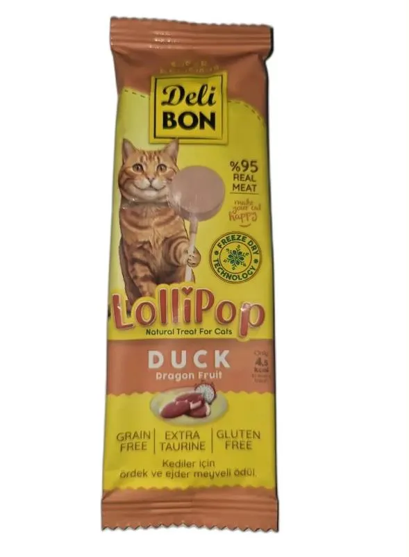Delibon Ördek Etli Lolipop Kedi Ödül Maması 1,4 Gr