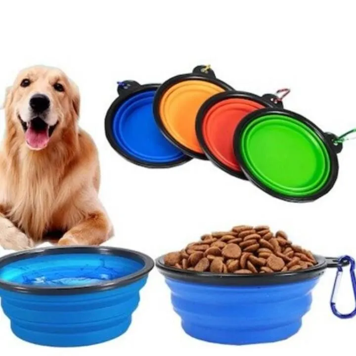 Katlanabilir Kedi Köpek Mama Su Kabı