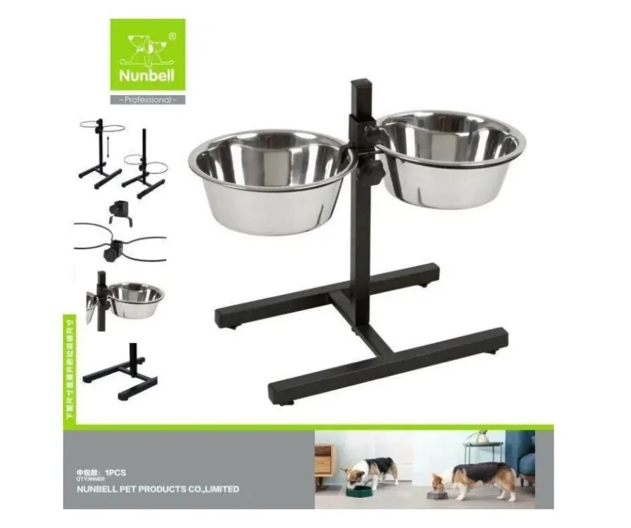 Nunbell İkili Çelik Mama Kabı 28 cm
