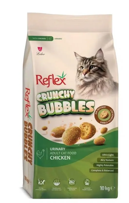Reflex Crunchy Bubbles Urinary Tavuklu Yetişkin Kedi Maması 10 KG