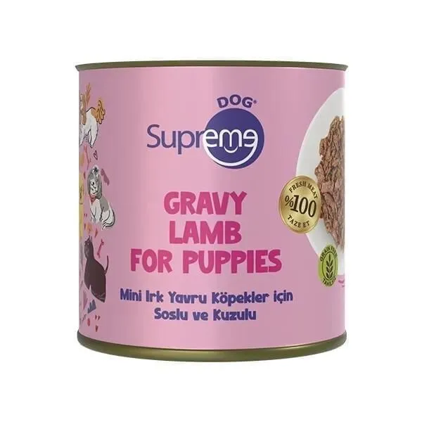 Supreme Dog Soslu Ve Kuzulu Mini Irk Yavru Köpek Konservesi 200 Gr