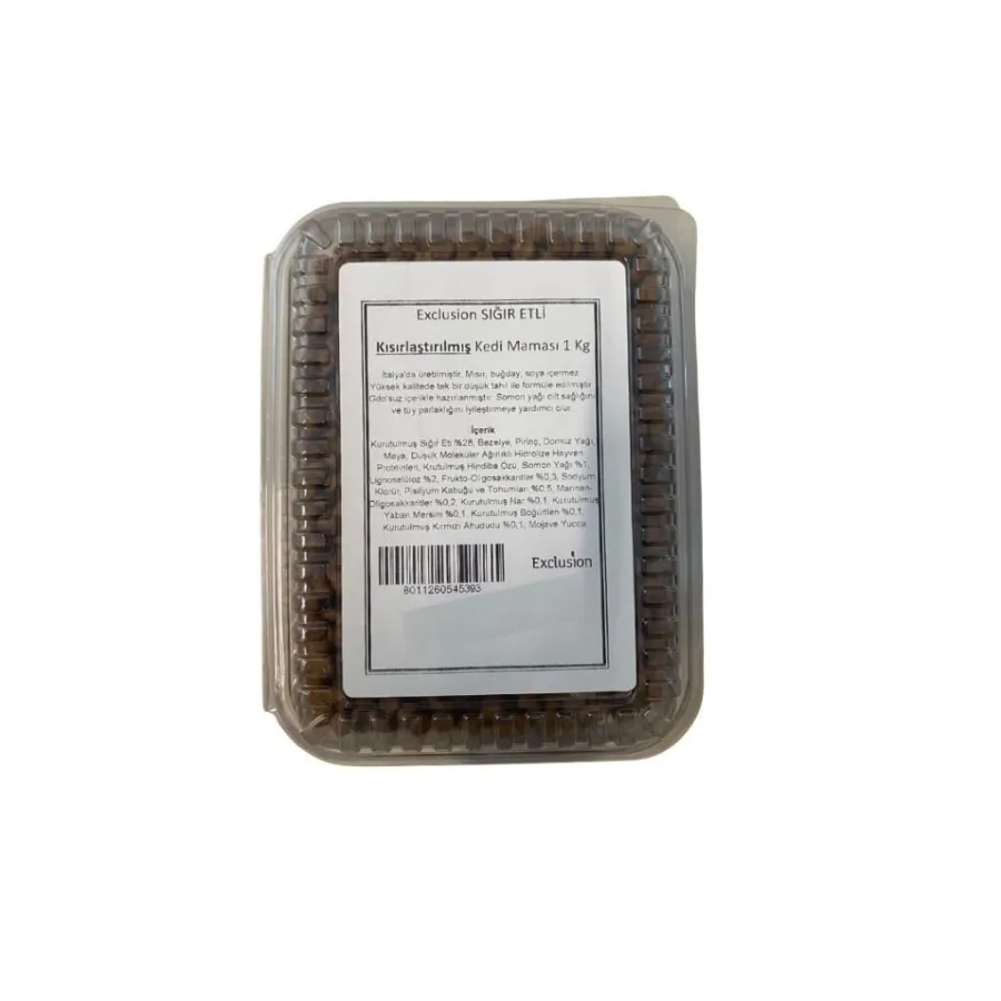 Exclusion SIĞIR ETLİ Kısırlaştırılmış Kedi Maması 1 Kg (AÇIK MAMA)