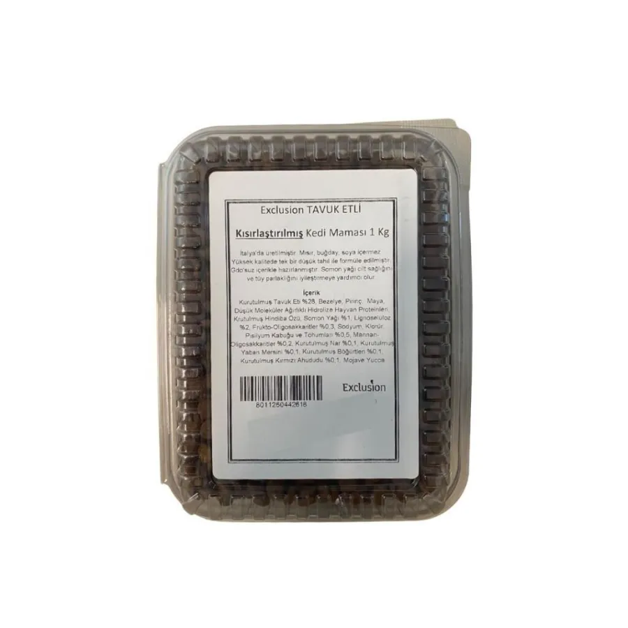 Exclusion TAVUK ETLİ Kısırlaştırılmış Kedi Maması 1 Kg (AÇIK MAMA)