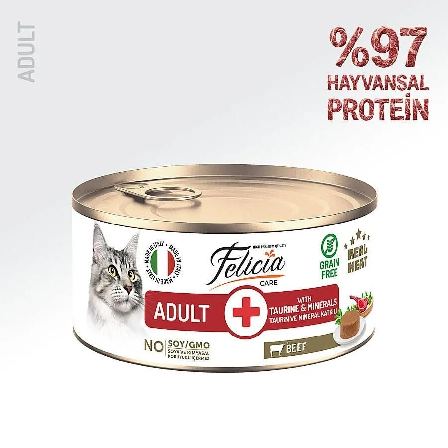Felicia Sığır Etli Ezme Yetişkin Kedi Konservesi 85 GR