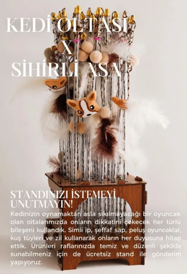 Petbucks Kedi Oltası 25'li Set ve Stand